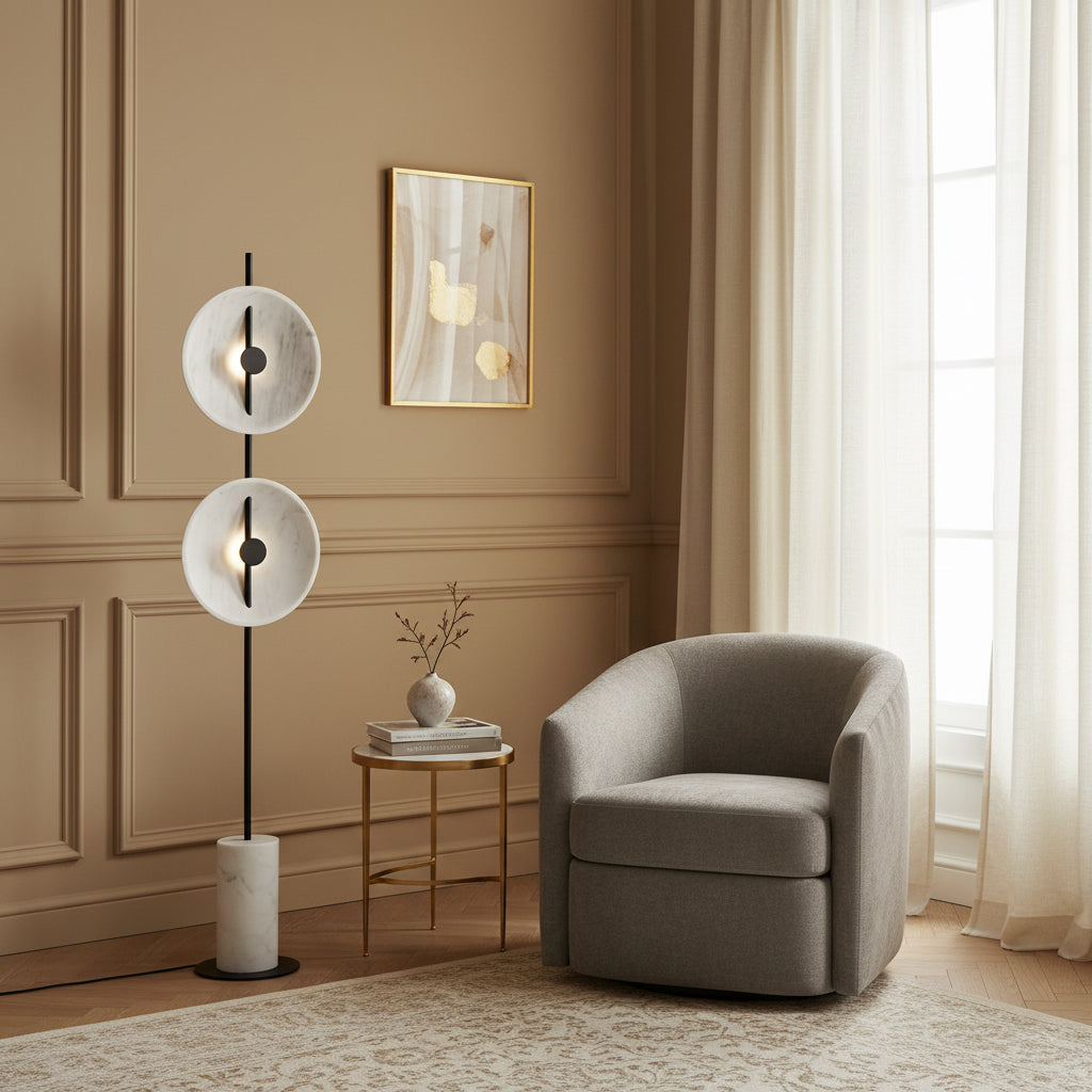 Double Moon Floor Lamp