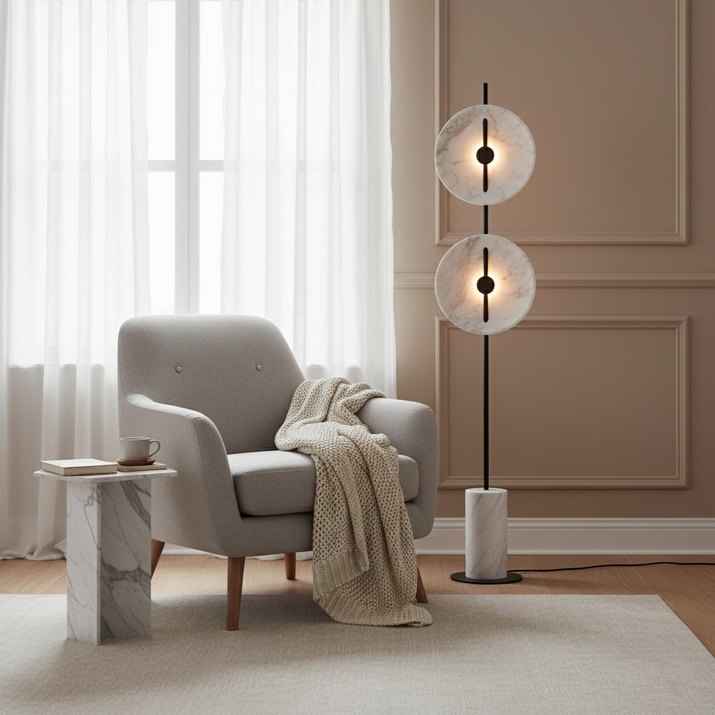 Double Moon Floor Lamp