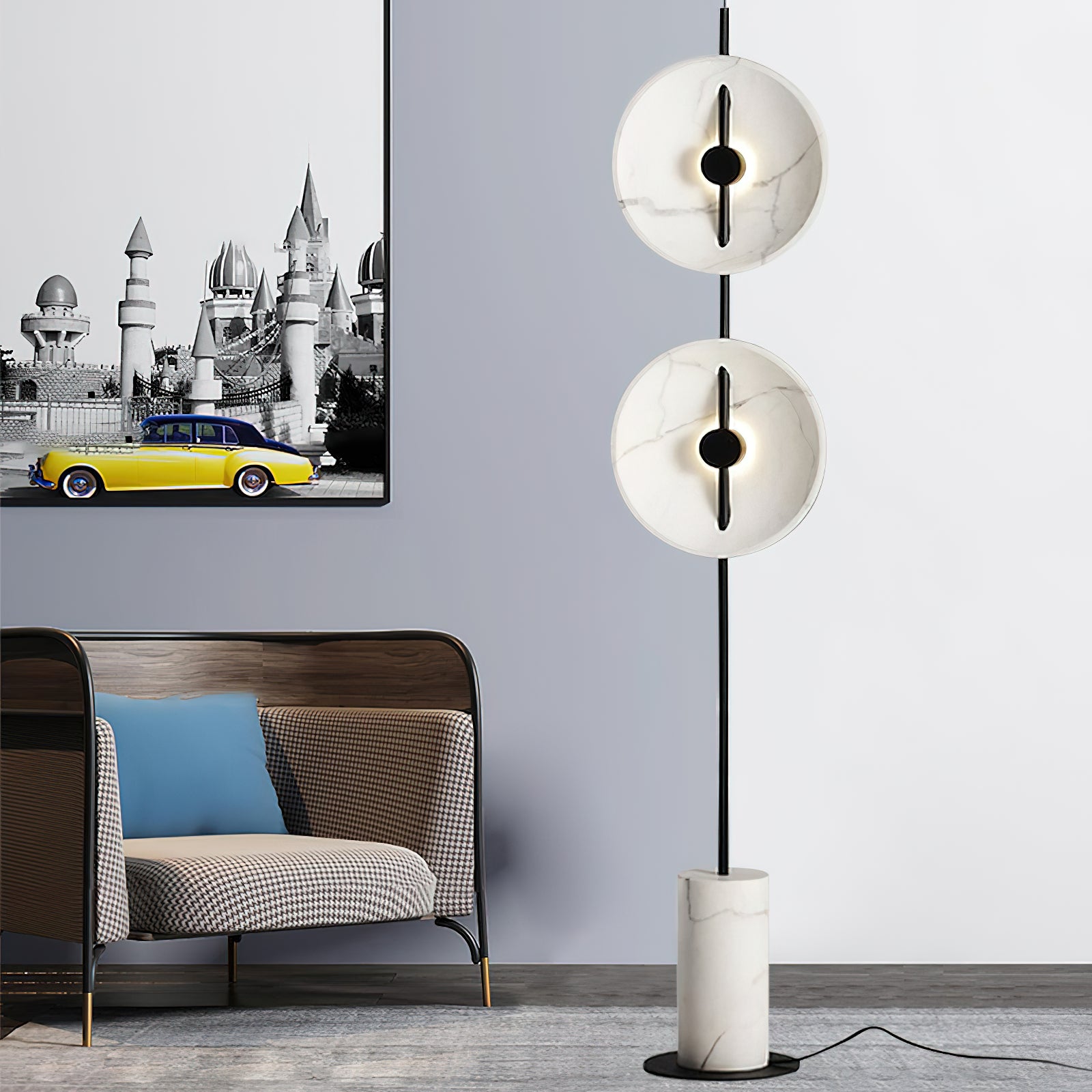 Double Moon Floor Lamp