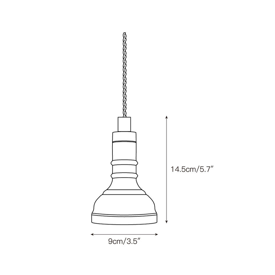 Douille Chrome Pendant Lamp – detail 3 — Dimension drawings 1
