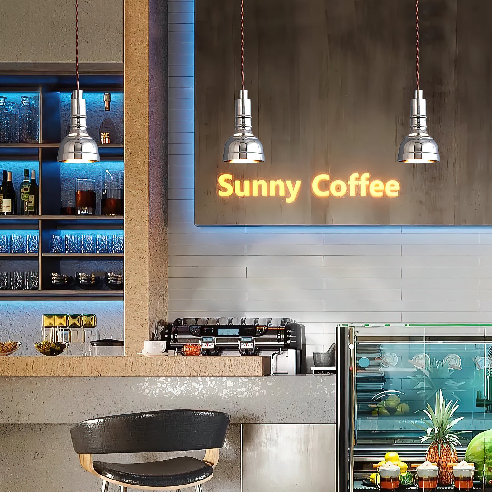 Douille Chrome Pendant Lamp