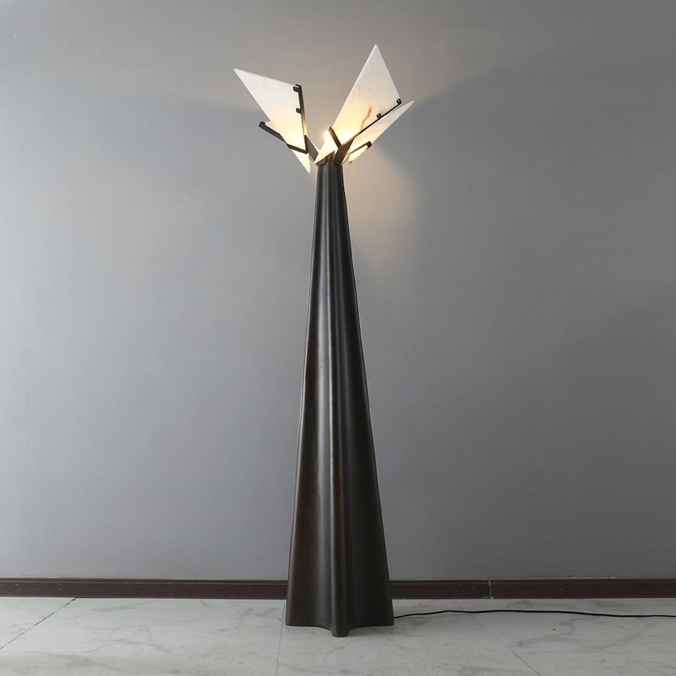 Drape Alabaster Floor Lamp