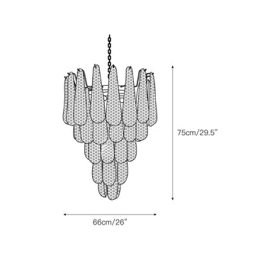 Drop Murano Chandelier – detail 4 — Dimension drawings 2