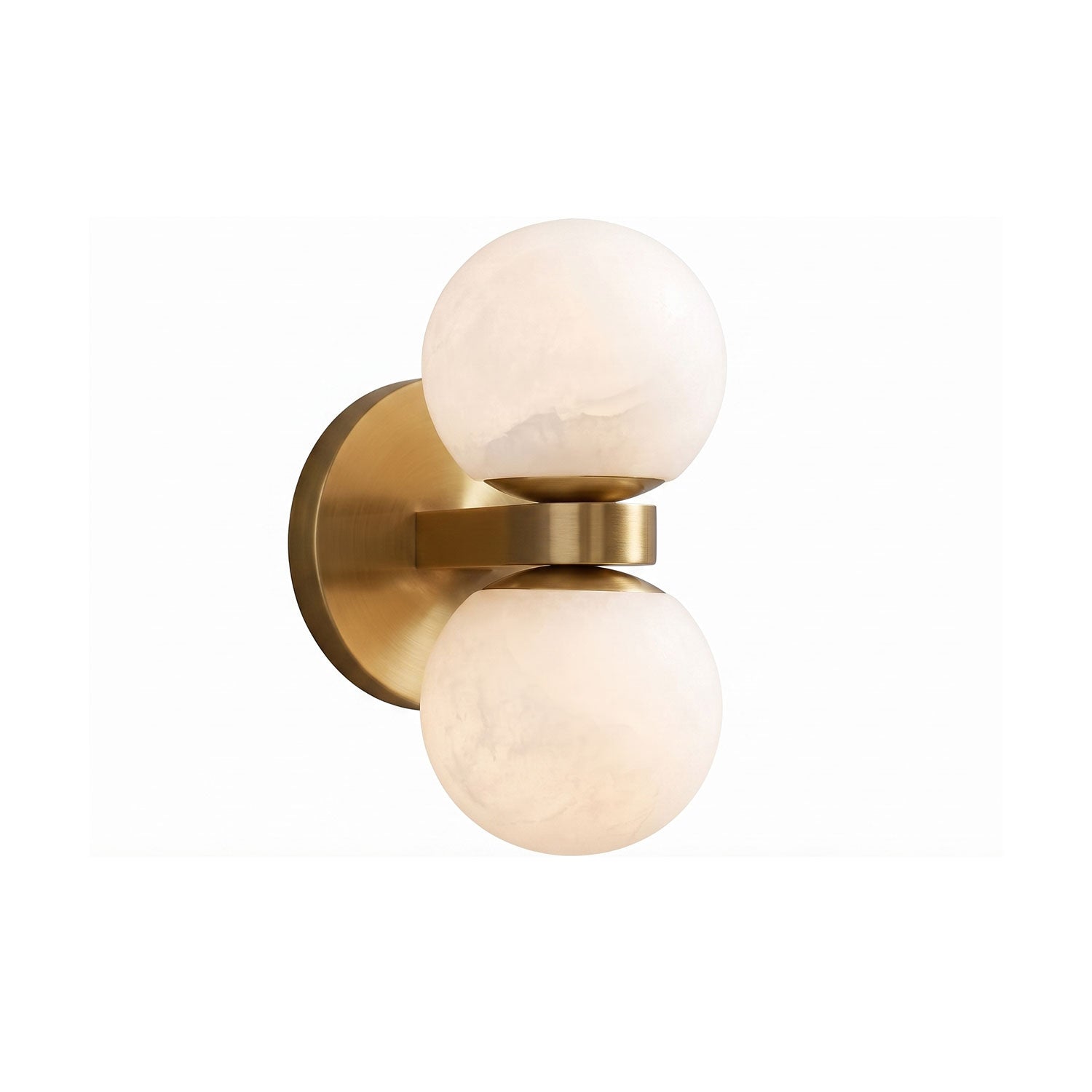 Dual Globe Alabaster Wall Lamp