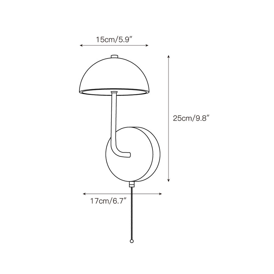 Dussa Marble Wall Lamp – detail 3 — Dimension drawings 1