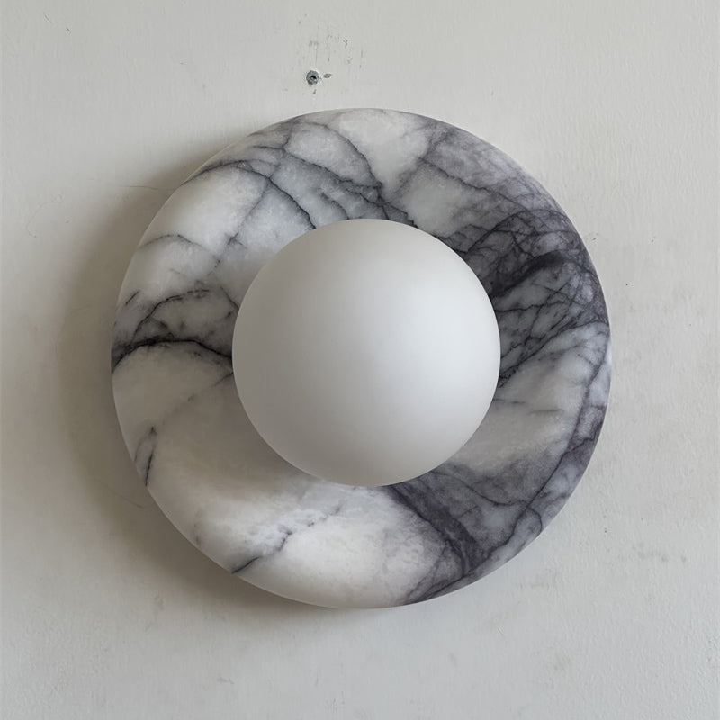 Orli White Marble Sconce