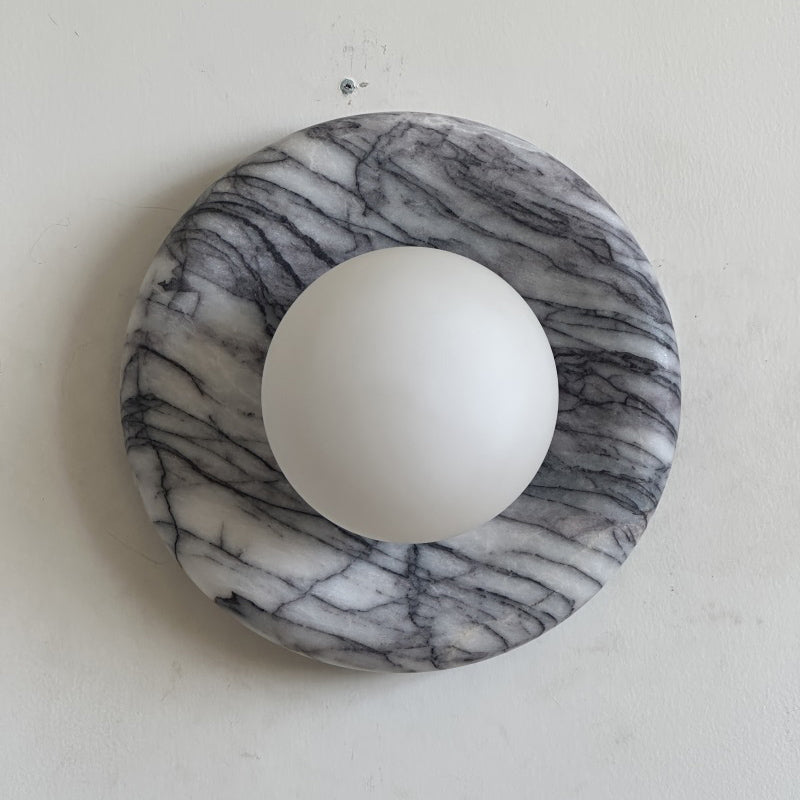 Orli White Marble Sconce