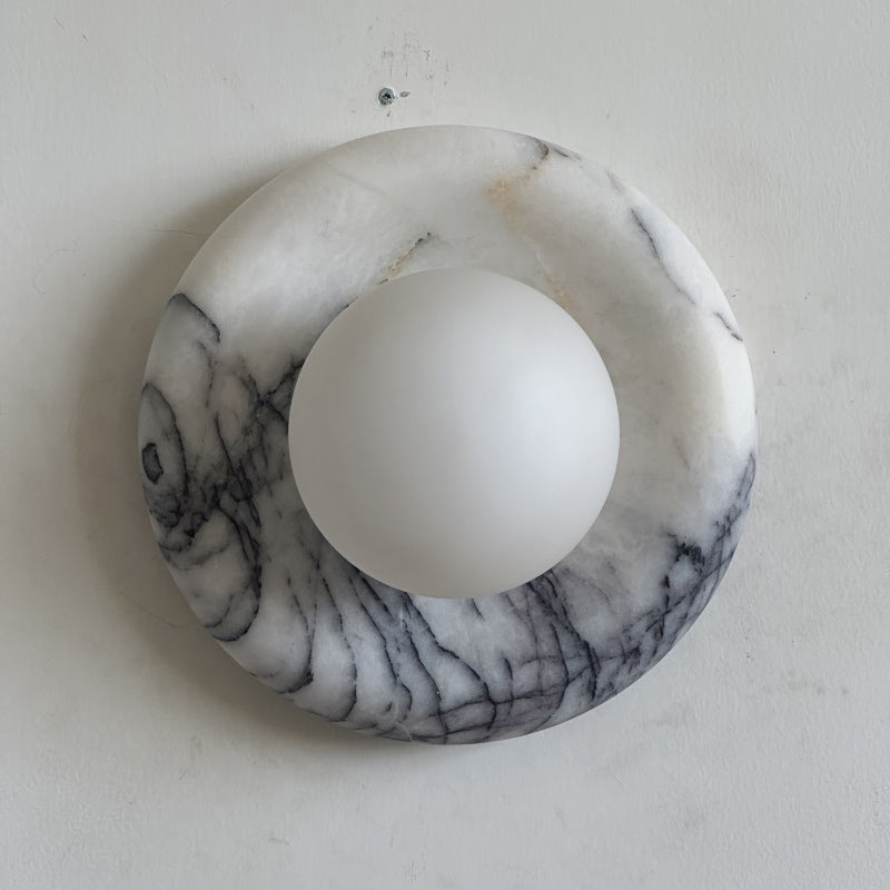 Orli White Marble Sconce