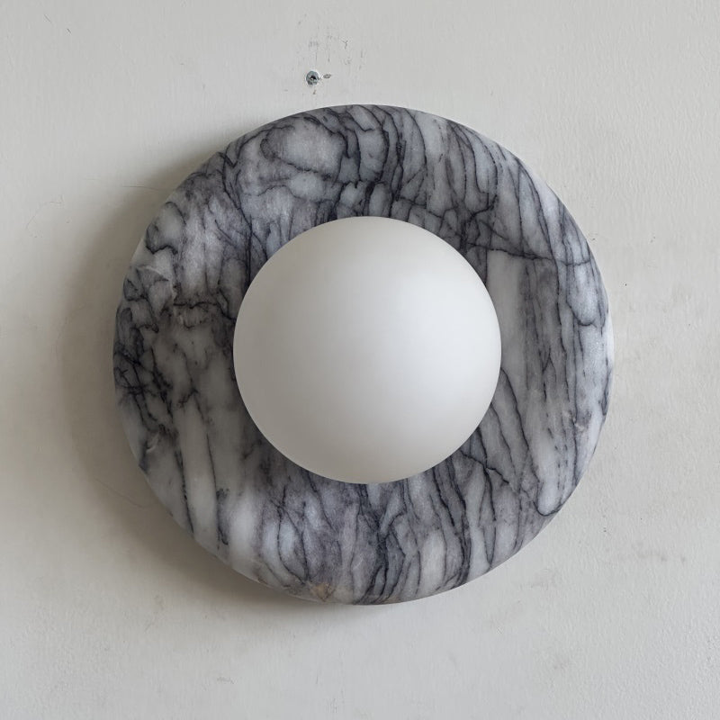 Orli White Marble Sconce