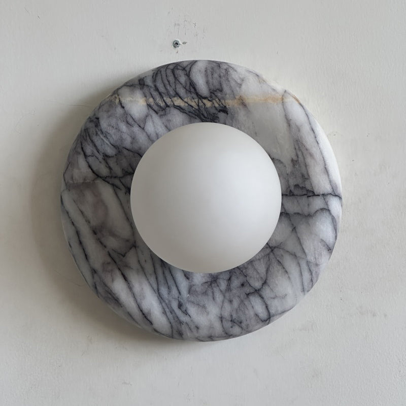 Orli White Marble Sconce