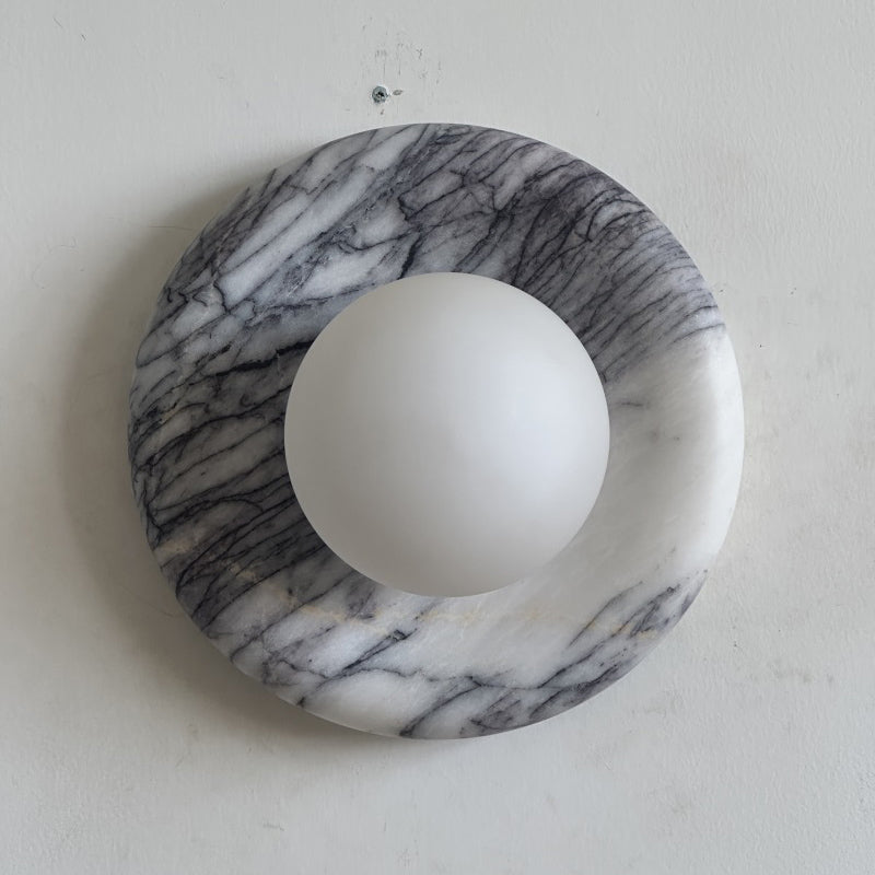 Orli White Marble Sconce