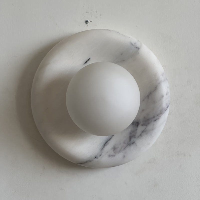 Orli White Marble Sconce