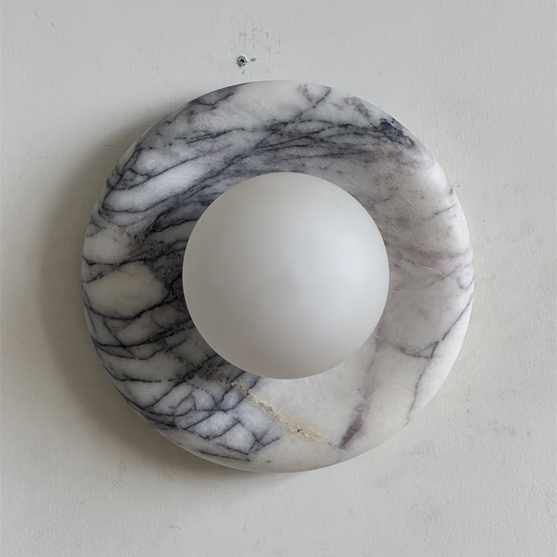 Orli White Marble Sconce