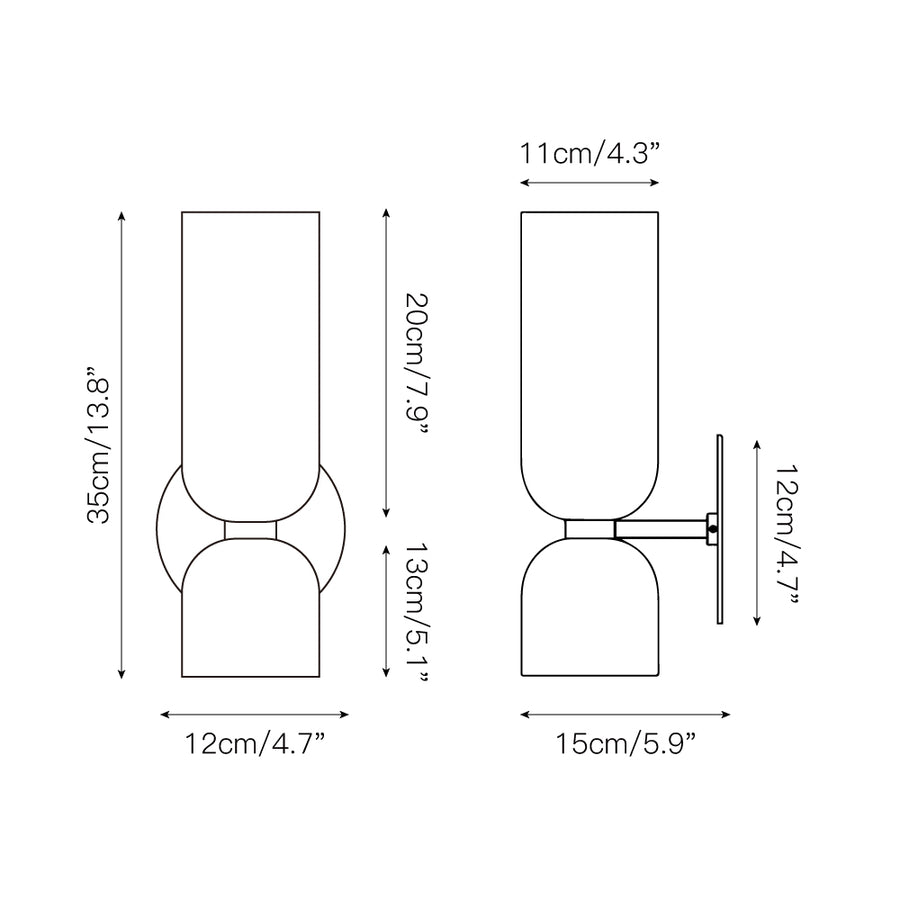 Edie Wall Lamp – detail 3 — Dimension drawings 1
