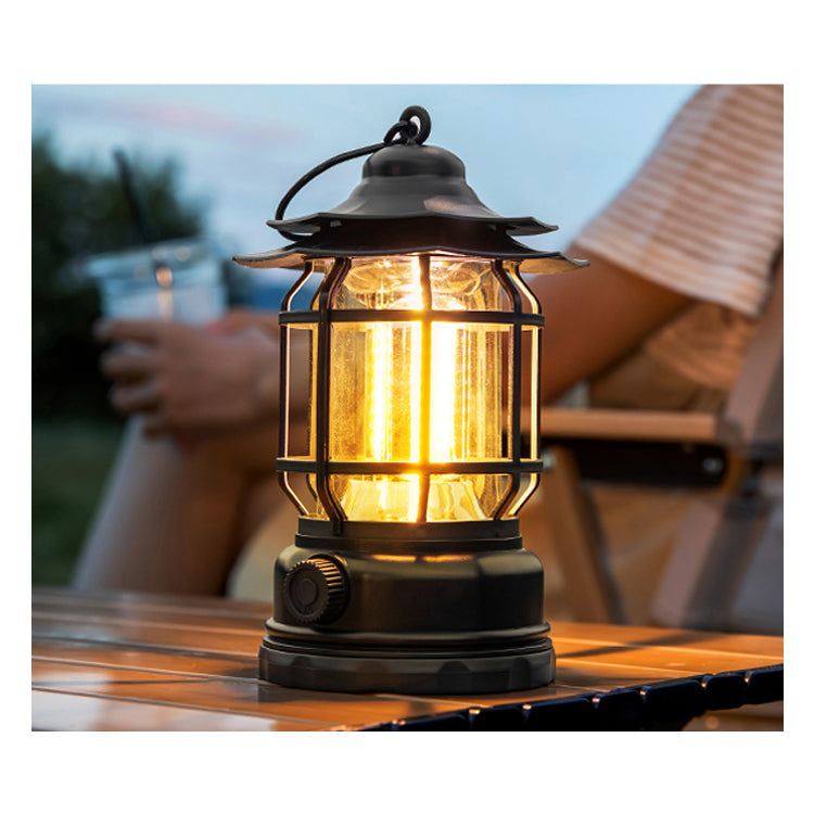 Edison Mini-Laterne, Outdoor-Camping-Tischlampe (eingebaute Batterie)