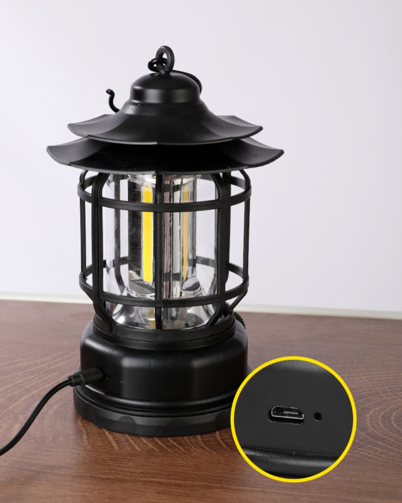 Lampe de table de camping d'extérieur Lantern (batterie intégrée) 