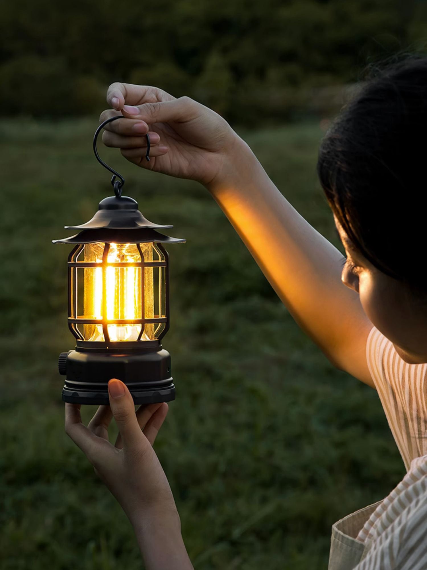 Lampe de table de camping d'extérieur Lantern (batterie intégrée) 