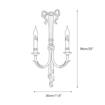 Edith Brass Wall Lamp – detail 5 — Dimension drawings 1
