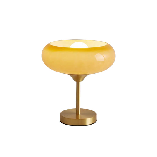 Lampe de table en verre tarte aux œufs