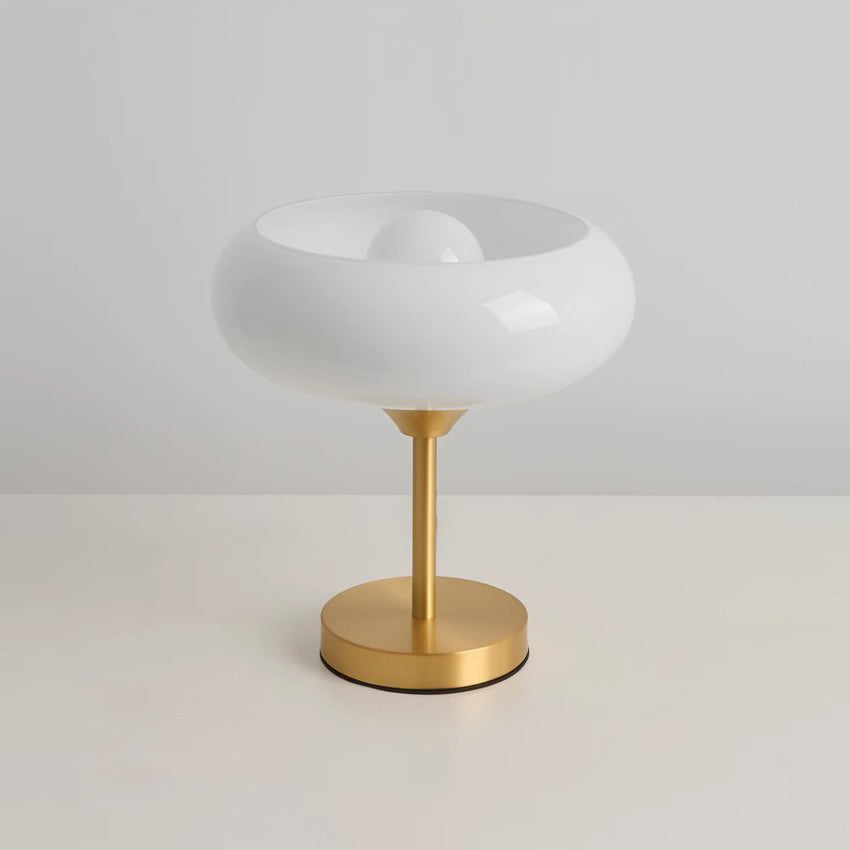 Lampe de table en verre tarte aux œufs