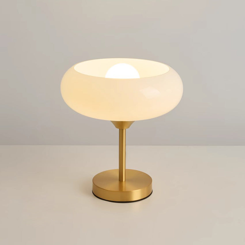 Lampe de table en verre tarte aux œufs