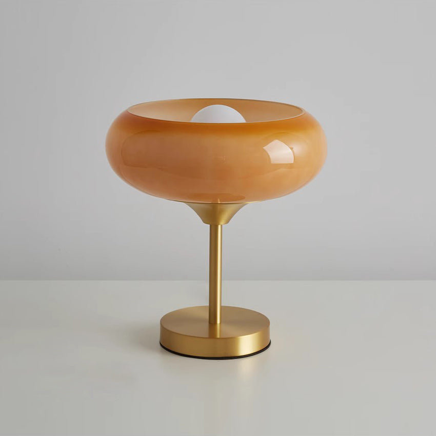 Lampe de table en verre tarte aux œufs