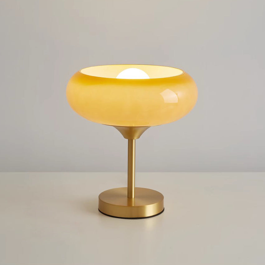 Lampe de table en verre tarte aux œufs