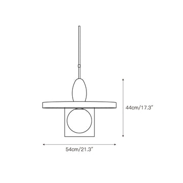Eirene Glass Pendant Lamp – detail 3 — Dimension drawings 1
