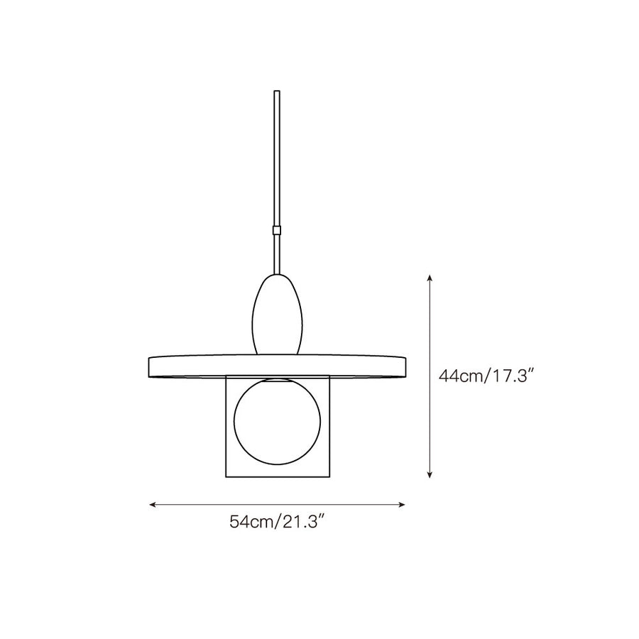 Eirene Glass Pendant Lamp – detail 3 — Dimension drawings 1