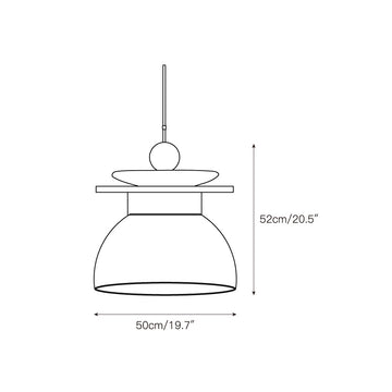 Eirene Glass Pendant Lamp – detail 4 — Dimension drawings 2