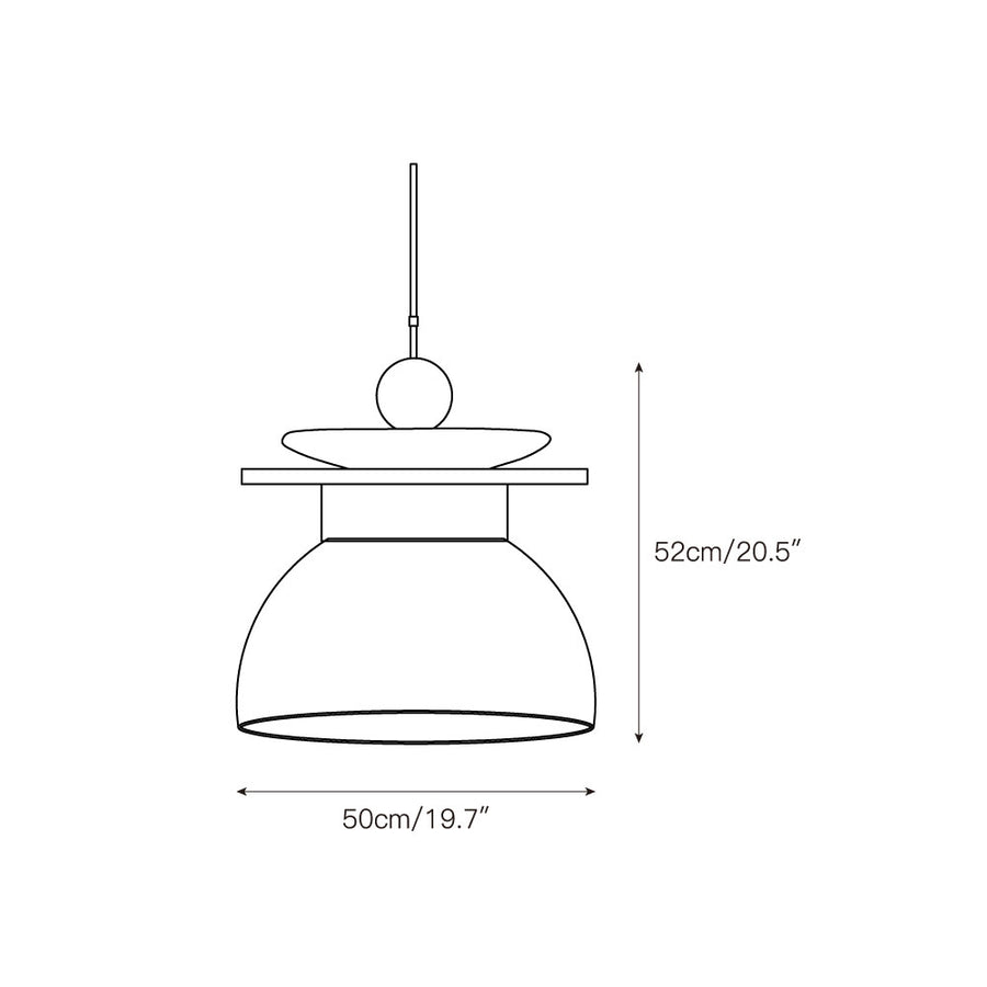 Eirene Glass Pendant Lamp – detail 4 — Dimension drawings 2