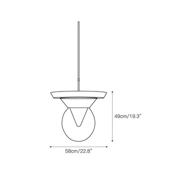 Eirene Glass Pendant Lamp – detail 5 — Dimension drawings 3