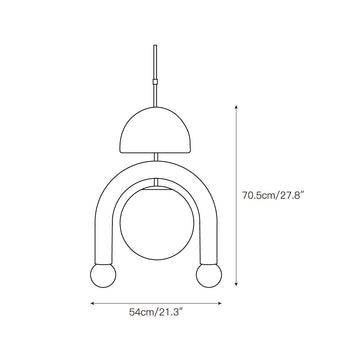 Eirene Glass Pendant Lamp – detail 6 — Dimension drawings 4