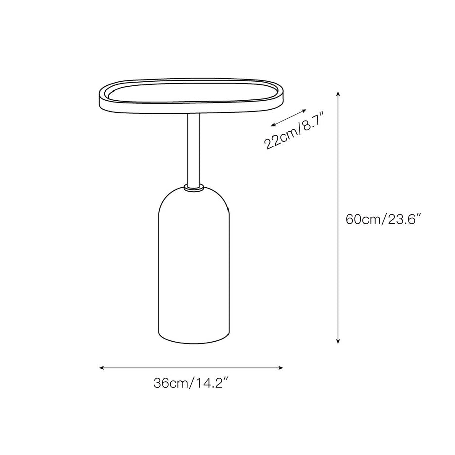 Ekero Square Side Table – detail 5 — Dimension drawings 3