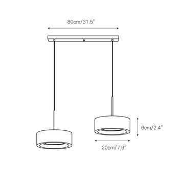 Elancourt Marble Pendant Lamp – detail 4 — Dimension drawings 2