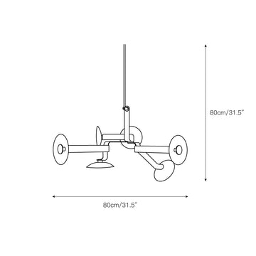 Elbo Chandelier – detail 4 — Dimension drawings 1
