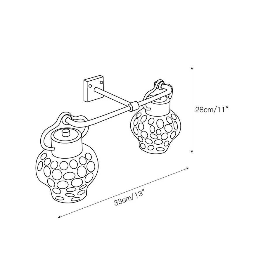 Eldorado Wall Lamp – detail 4 — Dimension drawings 2