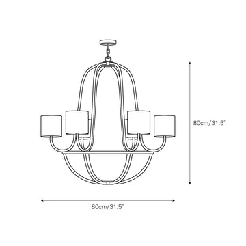 Elena Chandelier – detail 16 — Dimension drawings 1