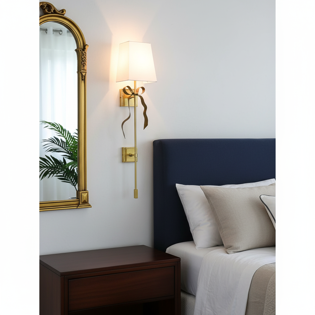Ellery Gros-Grain Bow Sconce