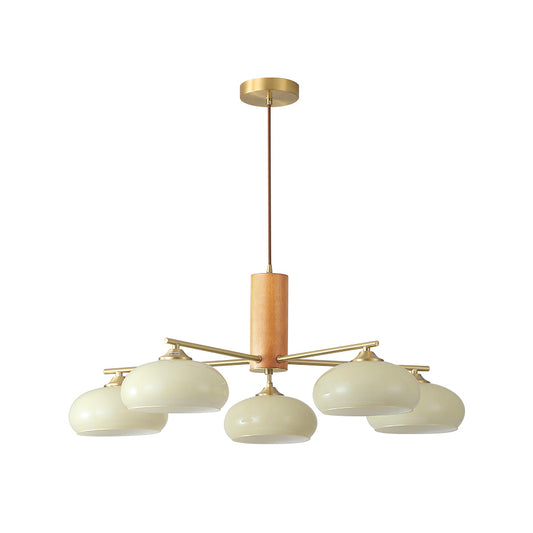 Elliptical Persimmon Chandelier