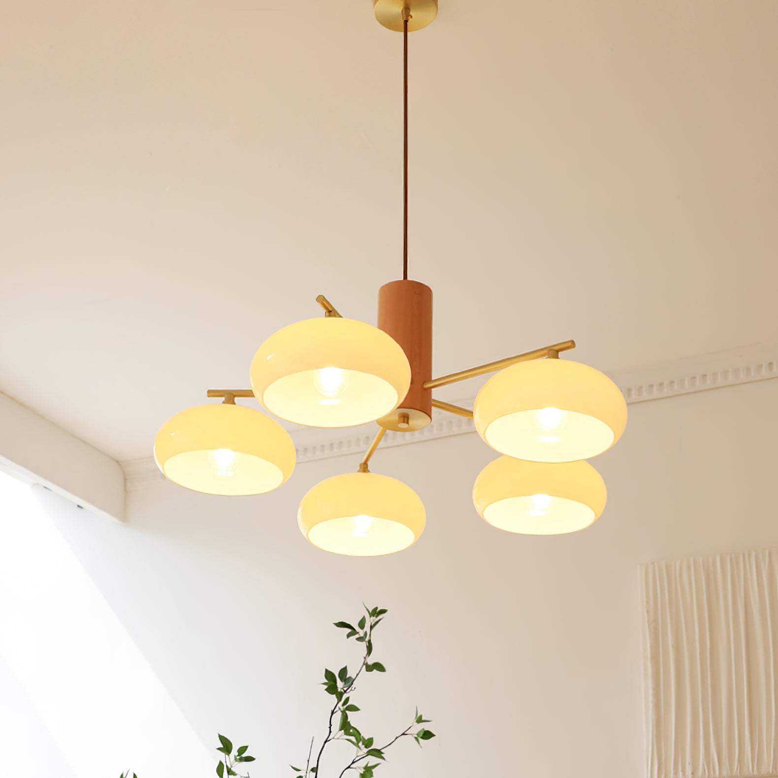 Elliptical Persimmon Chandelier