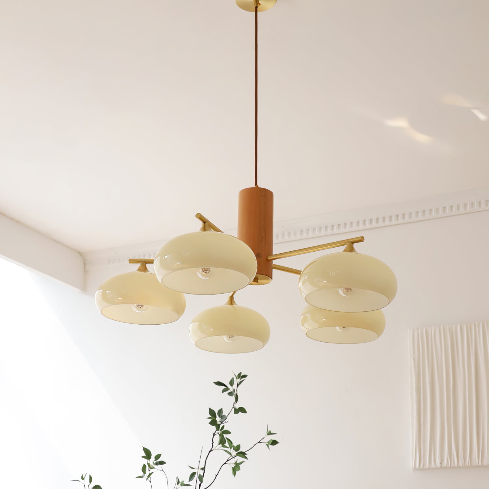 Elliptical Persimmon Chandelier