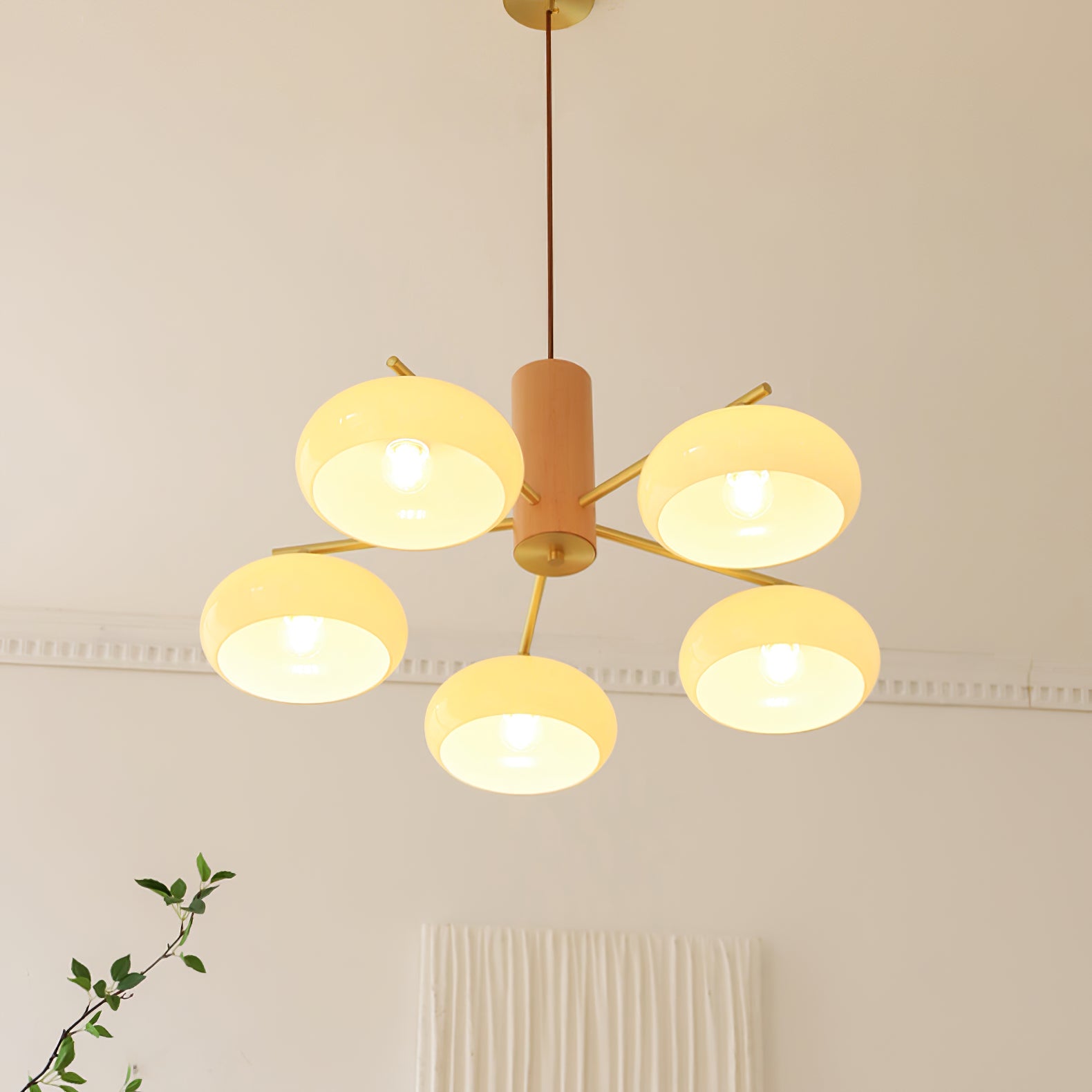 Elliptical Persimmon Chandelier