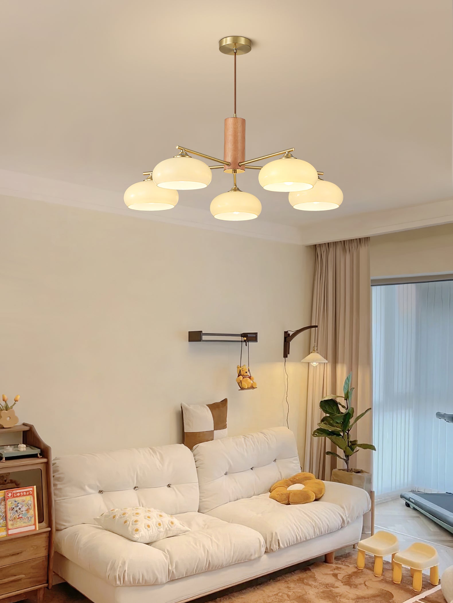 Elliptical Persimmon Chandelier