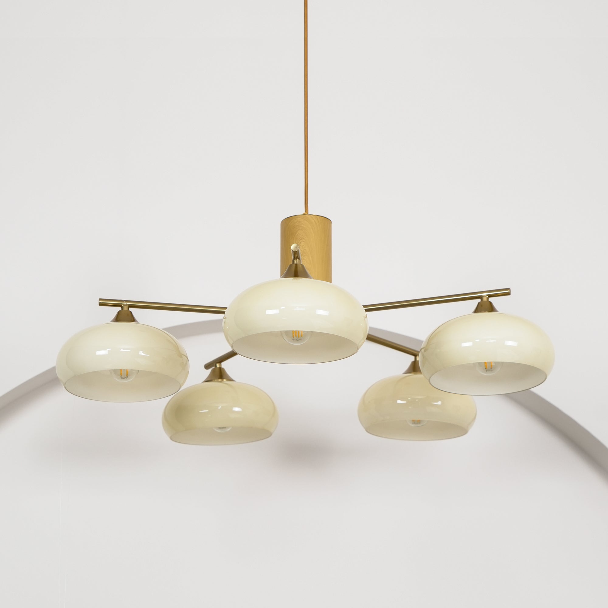 Elliptical Persimmon Chandelier