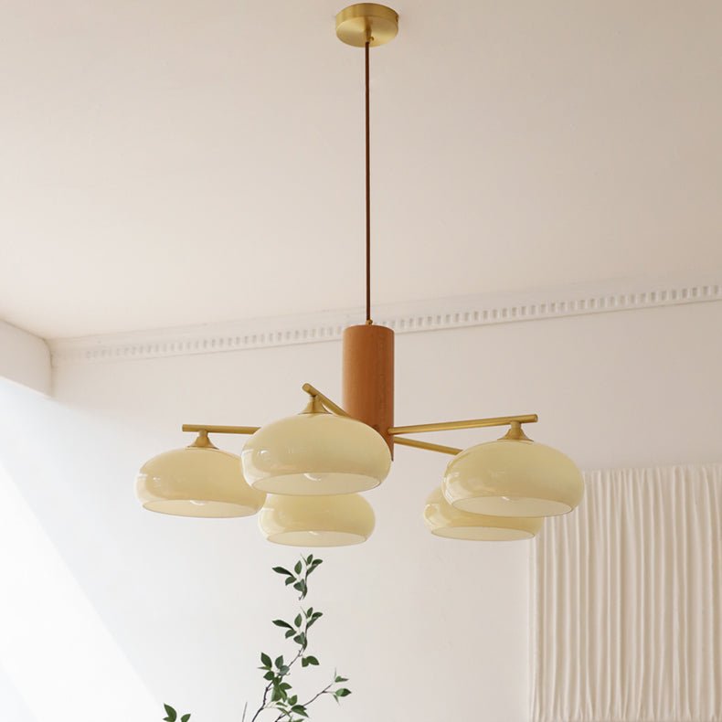 Elliptical Persimmon Chandelier