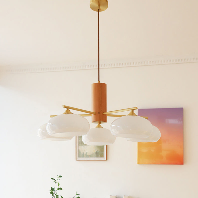 Elliptical Persimmon Chandelier