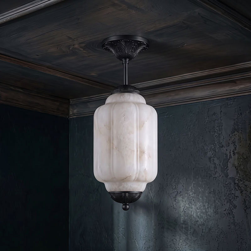Eloise Scallop Alabaster Flush Mount Ceiling Light