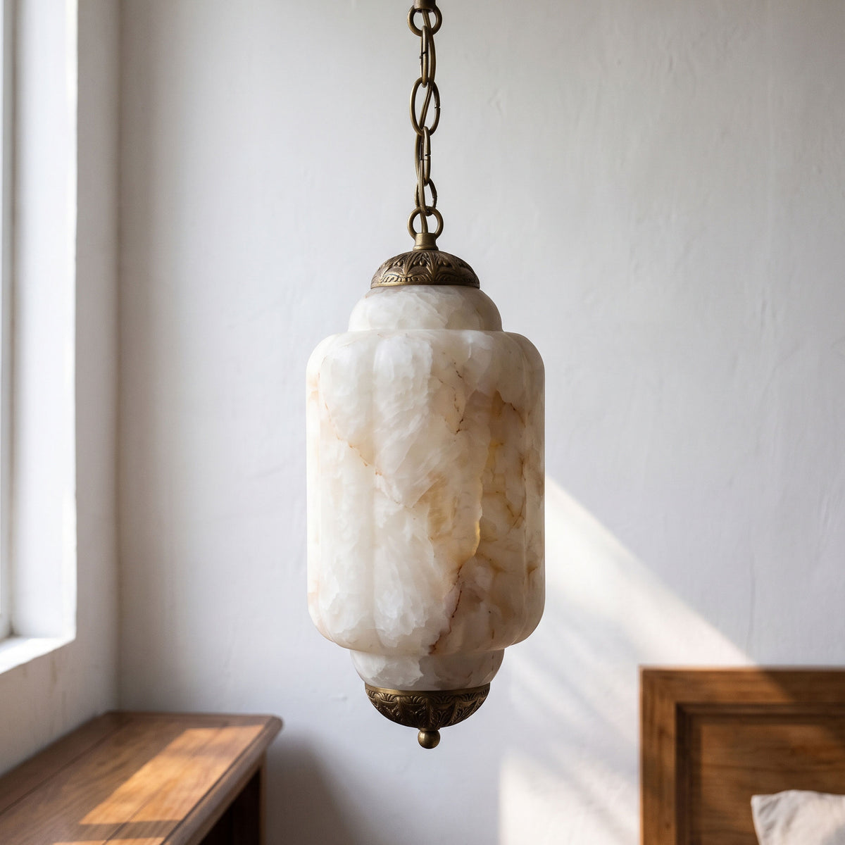 Eloise Scallop Alabaster Pendant Lamp – detail 3