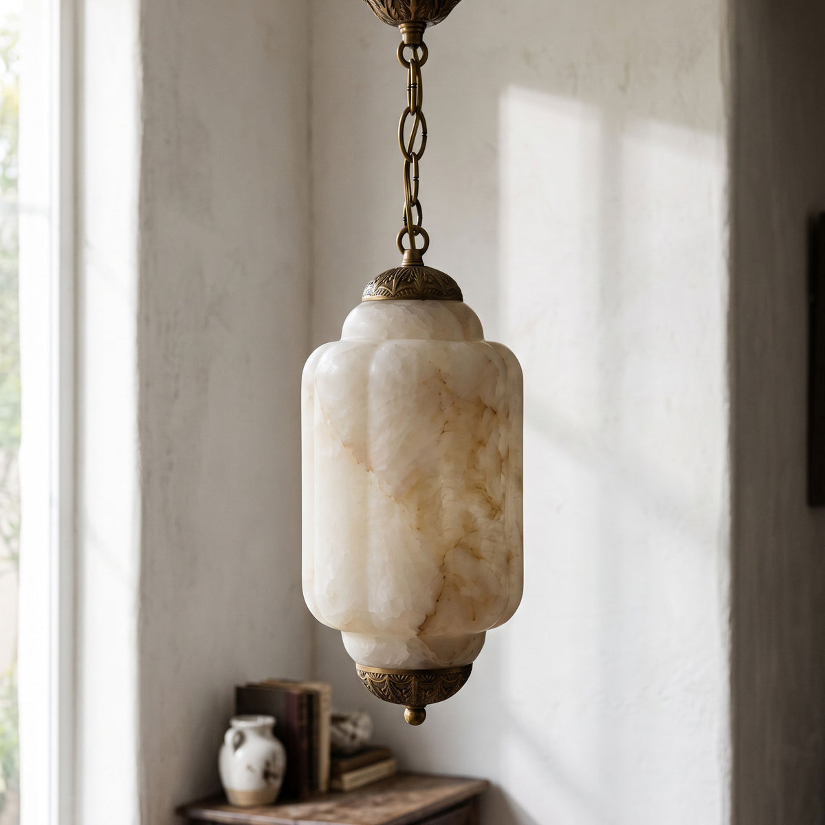 Eloise Scallop Alabaster Pendant Lamp – detail 15